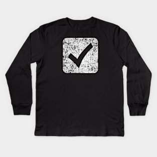 Check Box - Distressed Kids Long Sleeve T-Shirt